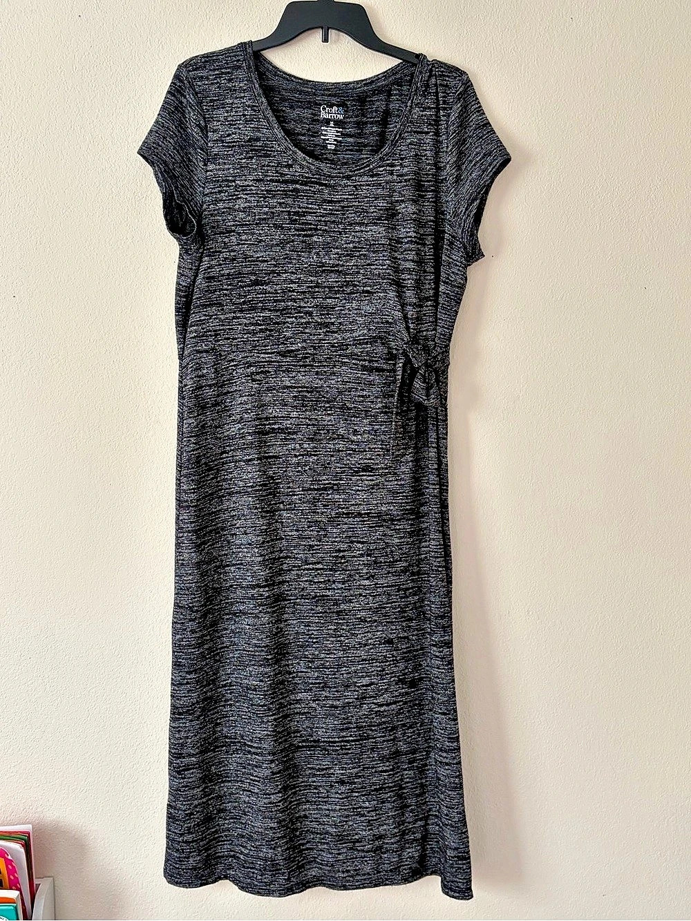 Croft & Barrow Women's Maxi Dress Black & Gray XL